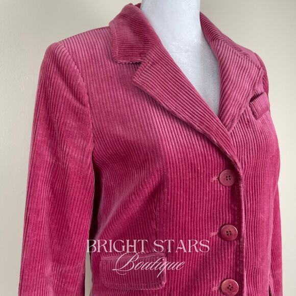 Rare Pink Corduroy Blazer Jacket ASO Lorelai Gilmore Girls Bright Colorful - Picture 9 of 16
